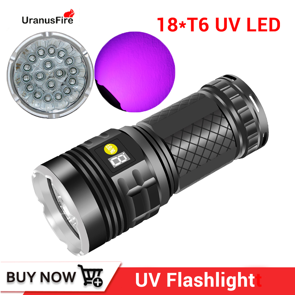 Uranusfire T6 led uv  ڿܼ ġ 18650 UV  ..